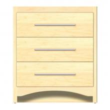 Strasser Woodenwork 46-787 - 30 X 21 X 34.5 Ravenna Town Vanity Tiered Miter Nat Maple 3 Drw