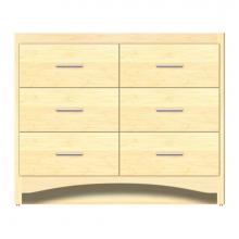 Strasser Woodenwork 46-790 - 42 X 18 X 34.5 Ravenna Town Vanity Tiered Miter Nat Maple 6 Drw