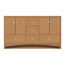 Strasser Woodenwork 46-821 - 60 X 21 X 34.5 Ravenna Vanity Tiered Miter Nat Oak Db