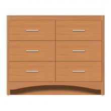 Strasser Woodenwork 46-851 - 42 X 21 X 34.5 Ravenna Town Vanity Tiered Miter Nat Oak 6 Drw