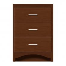 Strasser Woodenwork 46-887 - 24 X 18 X 34.5 Ravenna Town Vanity Tiered Miter Pecan Cherry 3 Drw