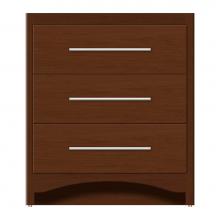 Strasser Woodenwork 46-906 - 30 X 18 X 34.5 Ravenna Town Vanity Tiered Miter Pecan Cherry 3 Drw