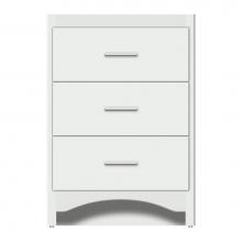 Strasser Woodenwork 46-963 - 24 X 18 X 34.5 Ravenna Town Vanity Tiered Miter Powder Grey 3 Drw