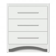 Strasser Woodenwork 46-967 - 30 X 21 X 34.5 Ravenna Town Vanity Tiered Miter Powder Grey 3 Drw