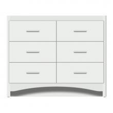 Strasser Woodenwork 46-971 - 42 X 21 X 34.5 Ravenna Town Vanity Tiered Miter Powder Grey 6 Drw