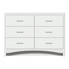 Strasser Woodenwork 46-973 - 48 X 21 X 34.5 Ravenna Town Vanity Tiered Miter Powder Grey 6 Drw