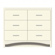 Strasser Woodenwork 47-031 - 42 X 21 X 34.5 Ravenna Town Vanity Tiered Miter Sat Biscuit 6 Drw