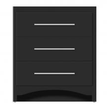 Strasser Woodenwork 47-087 - 30 X 21 X 34.5 Ravenna Town Vanity Tiered Miter Sat Black 3 Drw