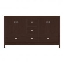 Strasser Woodenwork 50-720 - 60 X 18.5 X 34.5 Alki Essence Vanity Tiered Miter Choc Cherry Db
