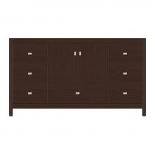 Strasser Woodenwork 50-722 - 60 X 18.5 X 34.5 Alki Essence Vanity Tiered Miter Choc Cherry Sb