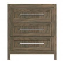 Strasser Woodenwork 51-337 - 30 X 21 X 34.5 Belltown Vanity Shaker Dusky Oak 3 Drw