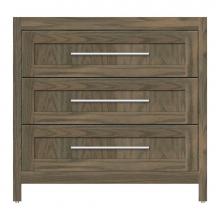 Strasser Woodenwork 51-345 - 36 X 21 X 34.5 Belltown Vanity Shaker Dusky Oak 3 Drw