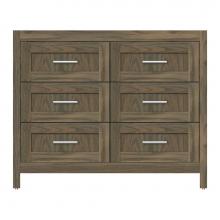 Strasser Woodenwork 51-349 - 42 X 18.5 X 34.5 Belltown Vanity Shaker Dusky Oak 6 Drw