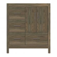 Strasser Woodenwork 59-491 - 30 X 18.5 X 34.5 Alki Essence Vanity Tiered Miter Dusky Oak Lh