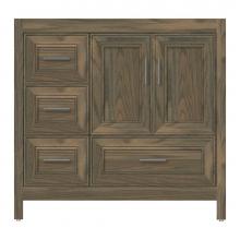 Strasser Woodenwork 53-004 - 36 X 21 X 34.5 Alki Essence Vanity Deco Miter Dusky Oak Lh