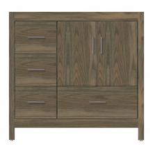 Strasser Woodenwork 59-509 - 36 X 21 X 34.5 Alki Essence Vanity Tiered Miter Dusky Oak Lh