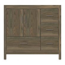 Strasser Woodenwork 59-504 - 36 X 18.5 X 34.5 Alki Essence Vanity Tiered Miter Dusky Oak Rh