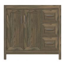 Strasser Woodenwork 53-053 - 36 X 21 X 34.5 Alki View Vanity Deco Miter Dusky Oak Rh