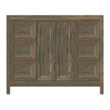 Strasser Woodenwork 53-298 - 42 X 18.5 X 34.5 Alki View Vanity Ogee Miter Dusky Oak Sb