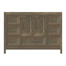 Strasser Woodenwork 53-372 - 48 X 18.5 X 34.5 Alki Essence Vanity Ogee Miter Dusky Oak Sb