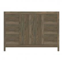 Strasser Woodenwork 59-520 - 48 X 18.5 X 34.5 Alki View Vanity Tiered Miter Dusky Oak Sb