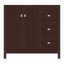 Strasser Woodenwork 56-746 - 36 X 18.5 X 34.5 Alki View Vanity Tiered Miter Choc Cherry Rh