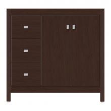 Strasser Woodenwork 58-980 - 36 X 18.5 X 34.5 Alki View Vanity Tiered Miter Choc Cherry Lh