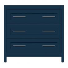 Strasser Woodenwork 58-252 - 36 X 18.5 X 34.5 Belltown Vanity Shaker Lapis Night 3 Drw