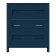 Strasser Woodenwork 58-254 - 30 X 18.5 X 34.5 Belltown Vanity Shaker Lapis Night 3 Drw