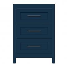 Strasser Woodenwork 58-256 - 24 X 18.5 X 34.5 Belltown Vanity Shaker Lapis Night 3 Drw