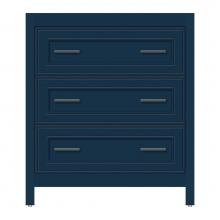 Strasser Woodenwork 58-263 - 30 X 21 X 34.5 Belltown Vanity Deco Miter Lapis Night 3 Drw