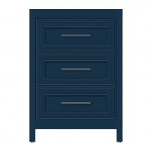Strasser Woodenwork 58-266 - 24 X 18.5 X 34.5 Belltown Vanity Deco Miter Lapis Night 3 Drw