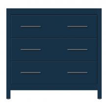 Strasser Woodenwork 58-272 - 36 X 18.5 X 34.5 Belltown Vanity Slab Lapis Night 3 Drw