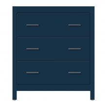 Strasser Woodenwork 58-274 - 30 X 18.5 X 34.5 Belltown Vanity Slab Lapis Night 3 Drw