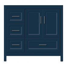 Strasser Woodenwork 58-765 - 36 X 18.5 X 34.5 Alki Essence Vanity Ogee Miter Lapis Night Lh