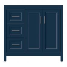 Strasser Woodenwork 58-795 - 36 X 18.5 X 34.5 Alki View Vanity Ogee Miter Lapis Night Lh