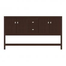 Strasser Woodenwork 58-994 - 60 X 18.5 X 34.5 Alki Spa Vanity Tiered Miter Choc Cherry Db