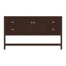 Strasser Woodenwork 58-996 - 60 X 18.5 X 34.5 Alki Spa Vanity Tiered Miter Choc Cherry Sb