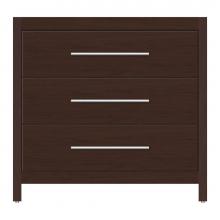 Strasser Woodenwork 59-001 - 36 X 18.5 X 34.5 Belltown Vanity Tiered Miter Choc Cherry 3 Drw