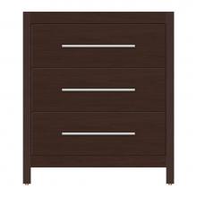 Strasser Woodenwork 59-003 - 30 X 18.5 X 34.5 Belltown Vanity Tiered Miter Choc Cherry 3 Drw