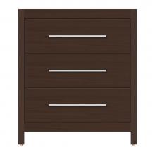 Strasser Woodenwork 59-014 - 30 X 21 X 34.5 Belltown Vanity Tiered Miter Choc Oak 3 Drw