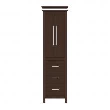 Strasser Woodenwork 59-016 - 19.5 X 21 X 70 Belltown Linen Tiered Miter Choc Oak