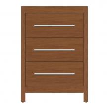 Strasser Woodenwork 59-030 - 24 X 21 X 34.5 Belltown Vanity Tiered Miter Cinn Cherry 3 Drw