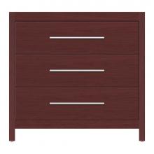 Strasser Woodenwork 59-037 - 36 X 18.5 X 34.5 Belltown Vanity Tiered Miter Dk Cherry 3 Drw