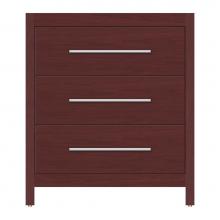 Strasser Woodenwork 59-039 - 30 X 18.5 X 34.5 Belltown Vanity Tiered Miter Dk Cherry 3 Drw