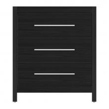 Strasser Woodenwork 59-074 - 30 X 21 X 34.5 Belltown Vanity Tiered Miter Midnight Oak 3 Drw