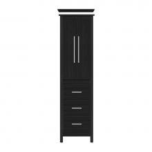 Strasser Woodenwork 59-077 - 19.5 X 18.5 X 70 Belltown Linen Tiered Miter Midnight Oak