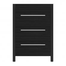 Strasser Woodenwork 59-078 - 24 X 21 X 34.5 Belltown Vanity Tiered Miter Midnight Oak 3 Drw