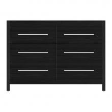 Strasser Woodenwork 59-082 - 48 X 21 X 34.5 Belltown Vanity Tiered Miter Midnight Oak 6 Drw