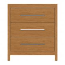 Strasser Woodenwork 59-087 - 30 X 18.5 X 34.5 Belltown Vanity Tiered Miter Nat Cherry 3 Drw